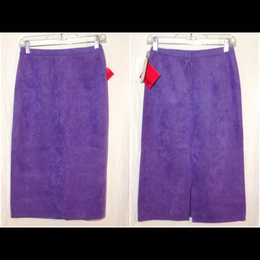 NWT Women's Vtg Sz 8 Count Romi Ultra Suede Skirt